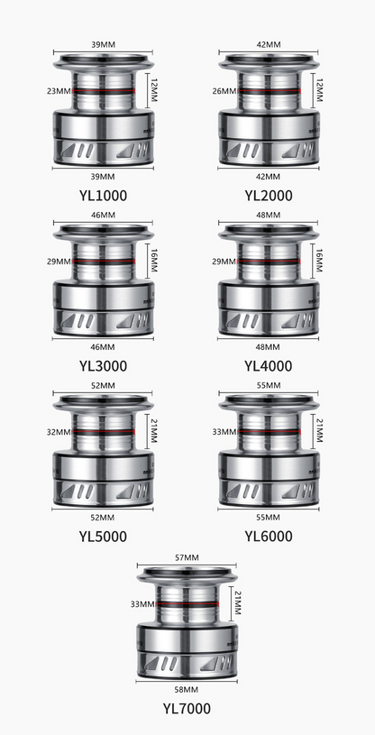 Billings - Mulinello da Spinning YL Bearings - Full Metal Body | 10-12-14-16kg Drag Power