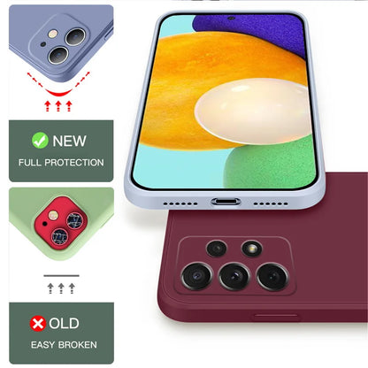 YISHANGOU - Cover Cloud Liquid Shell (Samsung Galaxy S22/S24/Ultra/S23/S20/S21FE/S25 Edge/A17/A52/A55/A53/A54/A56/S26/A37/A57)