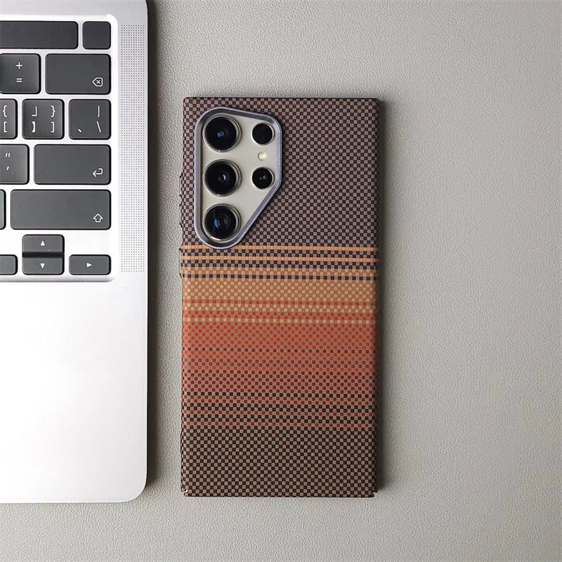 Cover Mag Carbon Alloy (MagSafe + Alloy Lens) (Samsung Galaxy S26Ultra/S26/S25/S24/S23/Ultra/Plus)