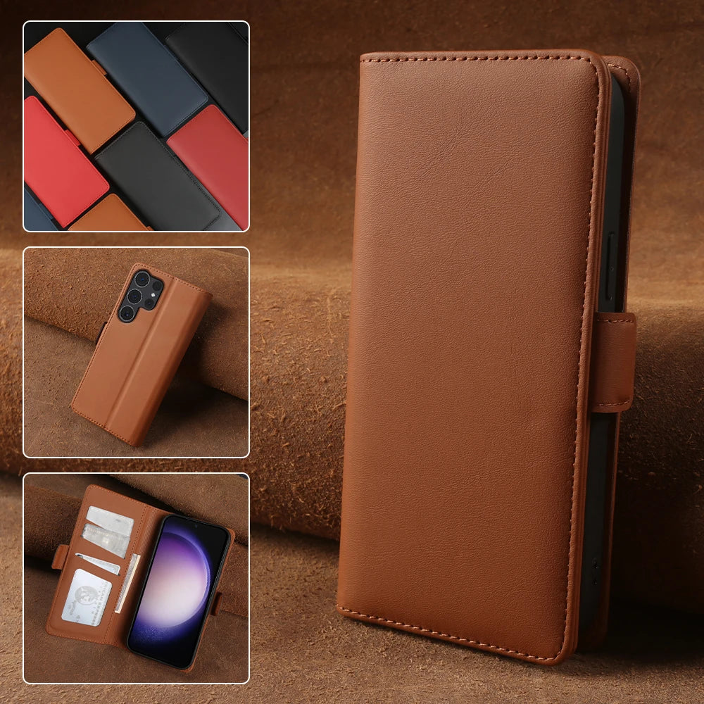 Cover Velvet Wallet Case (Samsun Galaxy S26/Ultra/S25/FE/S24/Plus/S23/S22/S21/S20/Note/20/Ultra)