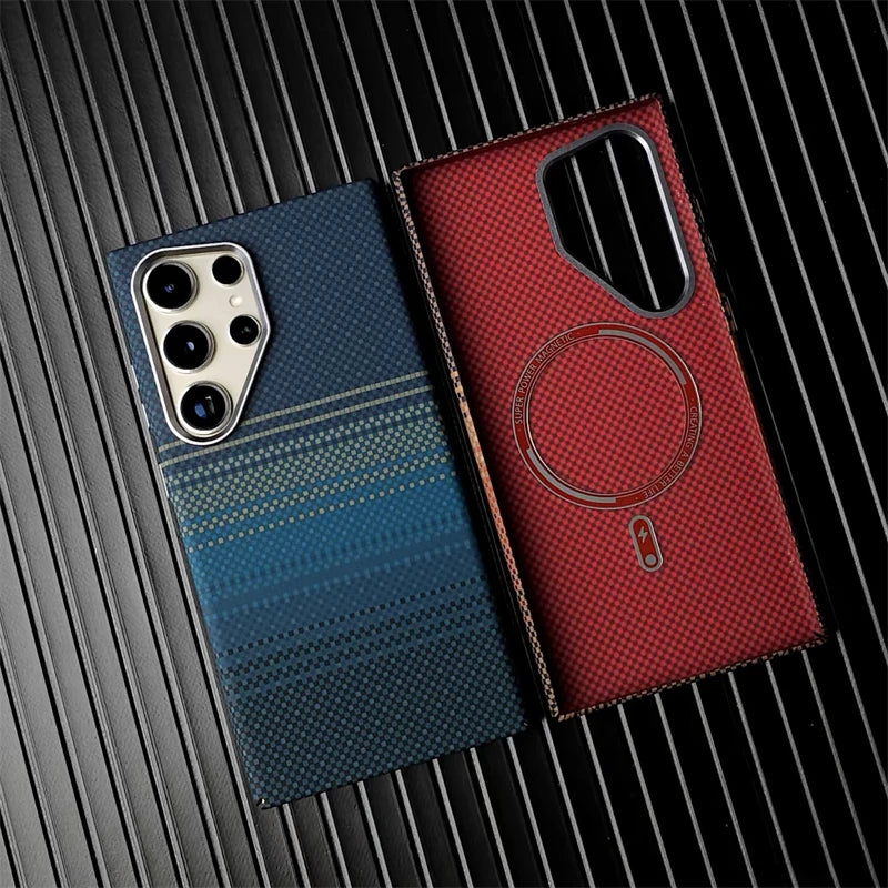 Cover Mag Carbon Alloy (MagSafe + Alloy Lens) (Samsung Galaxy S26Ultra/S26/S25/S24/S23/Ultra/Plus)