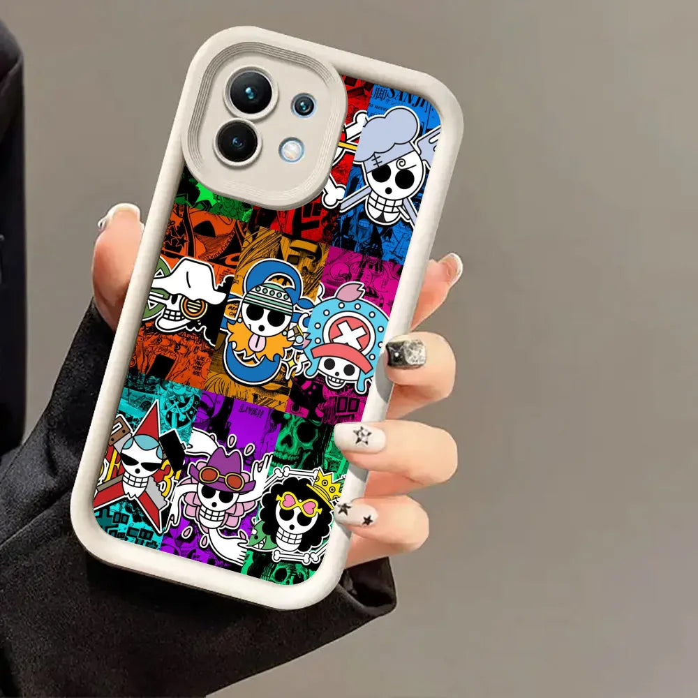 Cover Anime Edition (Luffy & Zoro) Silicone Xiaomi 15T/14T/13T/Pro 15 Ultra/17Pro/Max/PocoF7/F5/M6/M7/X7/X6/M6/M7 Pro)