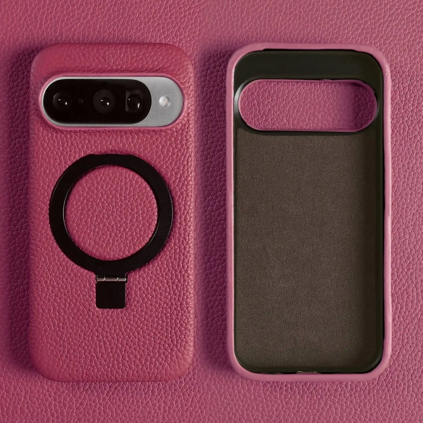 Cover Vera Pelle con Anello (Google Pixel 10 Pro/9Pro/8A/7Pro/6pro/5A)
