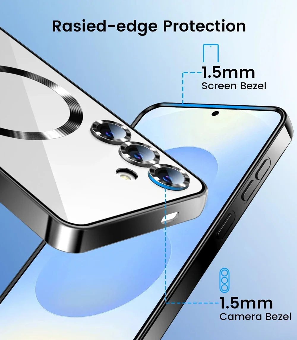 Cover Magsafe Magnetic Mirror Glow (Samsung Galaxy S26/S25/FE/S24/S23/Ultra/A56/A36/A26/A55/A54/A17/A07/A16/A35/A15/A14/A05)