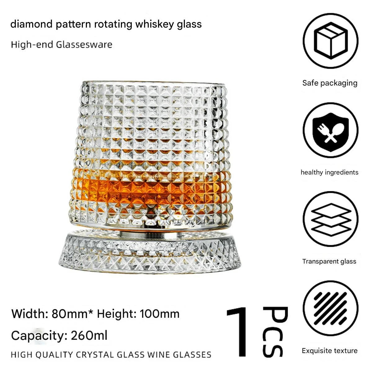 Spinning Whiskey Glass (Anti-stress Girevole)