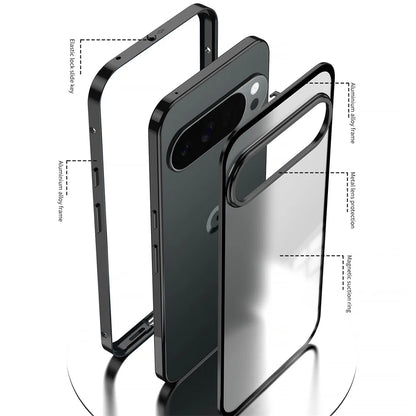 Cover con Telaio in Alluminio (Google Pixel 9/10 Pro/XL/9A/8/8A/7/7A)