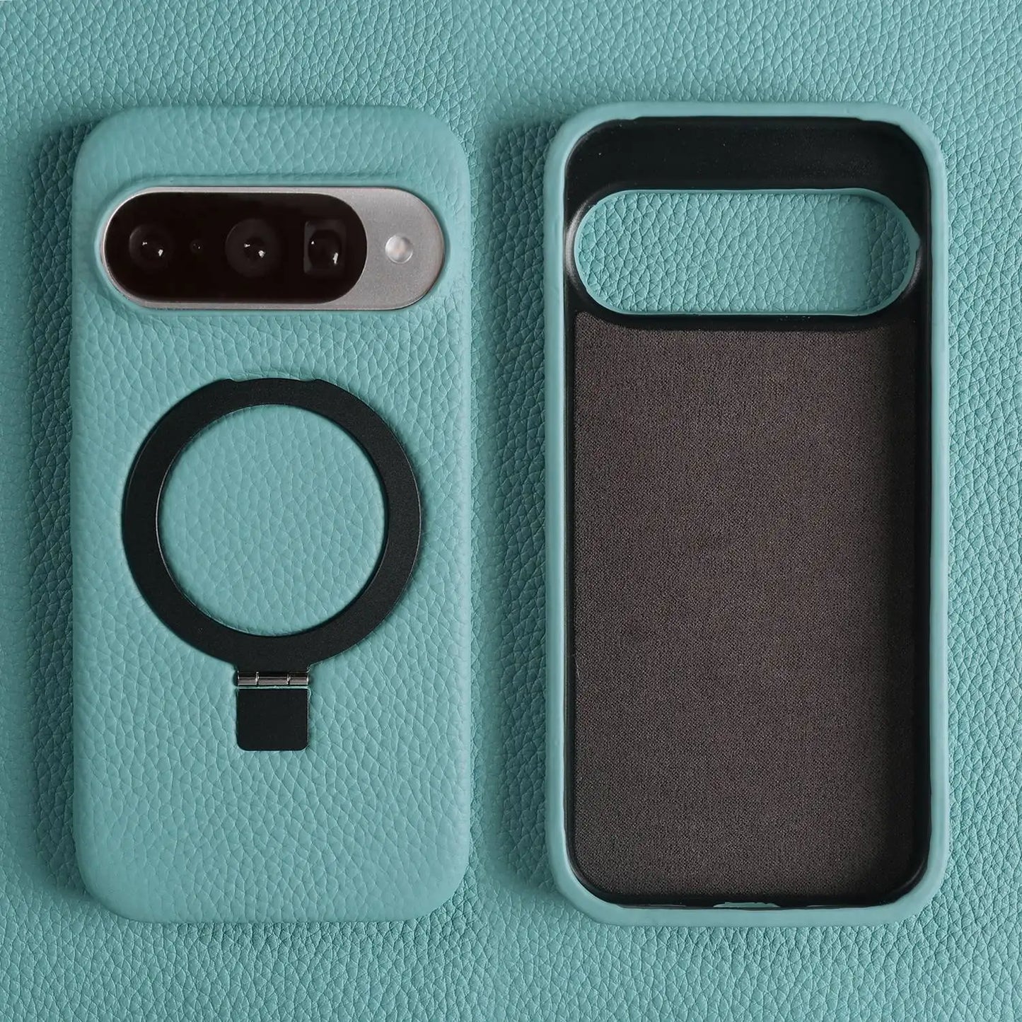 Cover Vera Pelle con Anello (Google Pixel 10 Pro/9Pro/8A/7Pro/6pro/5A)