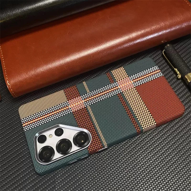 Cover Mag Carbon Alloy (MagSafe + Alloy Lens) (Samsung Galaxy S26Ultra/S26/S25/S24/S23/Ultra/Plus)
