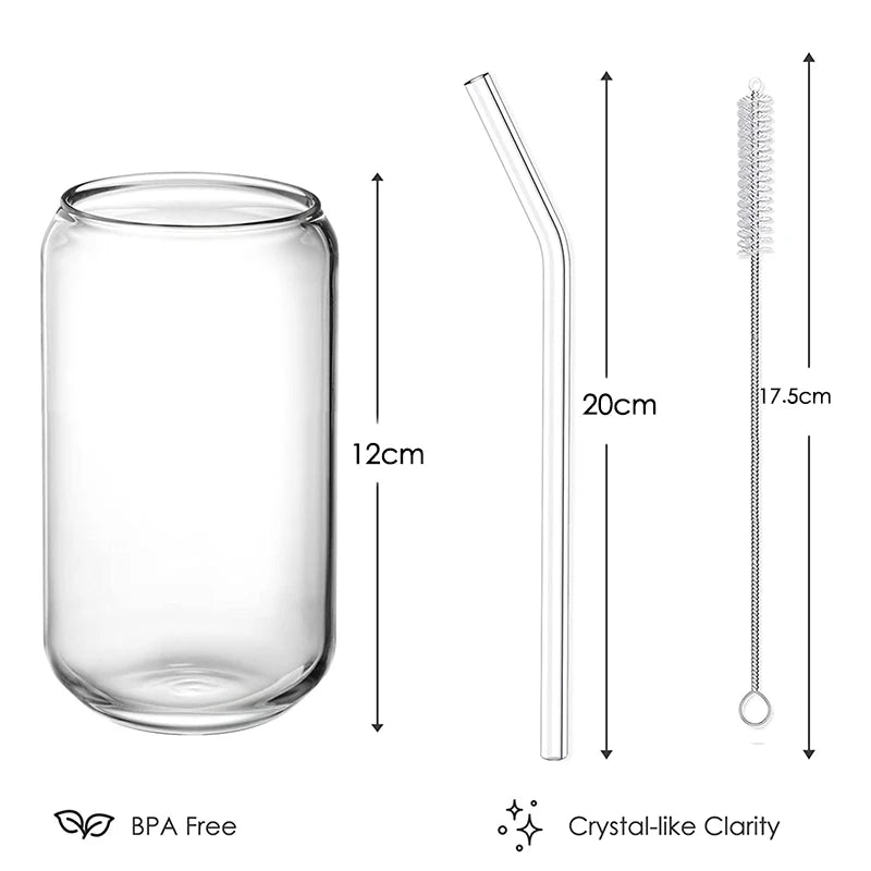 Ribbed Coffee & Juice Set (4 pezzi + Cannucce)