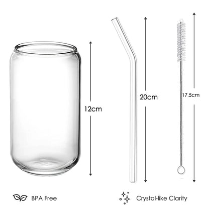 Ribbed Coffee & Juice Set (4 pezzi + Cannucce)