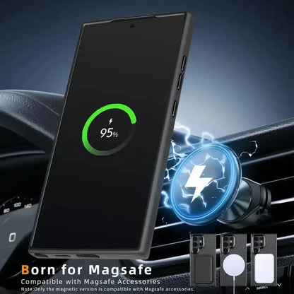Cover Carbon MagSafe For Samsung Galaxy S26, S26 Ultra, S26+