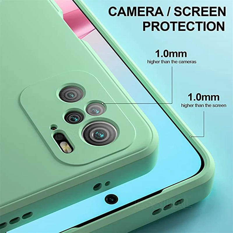 Cover Square Soft Silicone (Redmi Note 10 Xiaomi/10 Pro/Max/10S/1O/10 S)