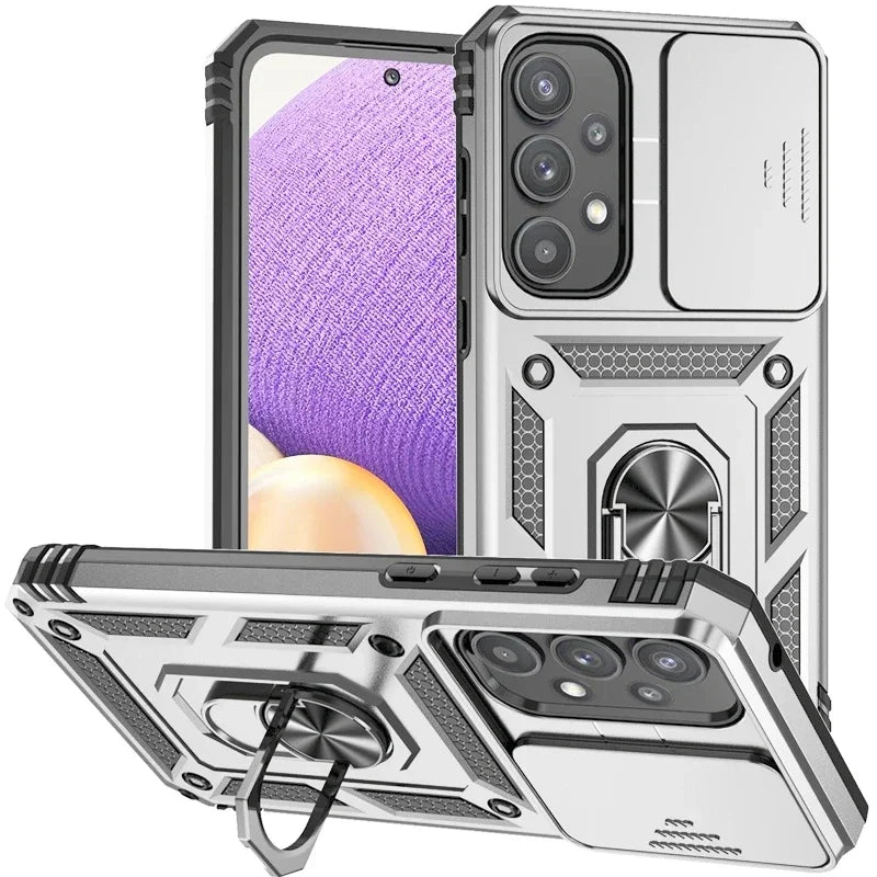 Cover Titan Ring Armor (Ring Holder & Lens Protect) (Samsung Galaxy S25FE/S25Edge/A17/A07/A56/A26/A36/A16/A06/S25FE)