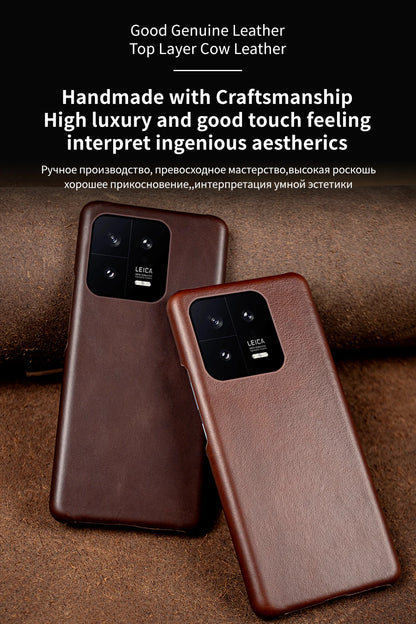 Cover Genuine Bovine Leather (Xiaomi 11/12/13/14/15/T/T Pro/Ultra/Pro Max/X6 Pro/X7 Pro)