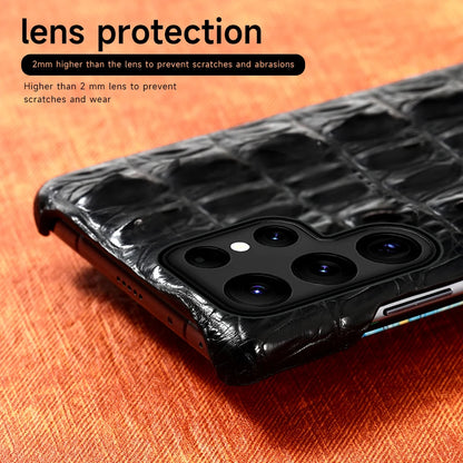 Cover Genuine Crocodile per Samsung Galaxy S26, S25, S24, S22, S21, S23, Ultra, Plus, S25Ultra, S24Ultra, A55