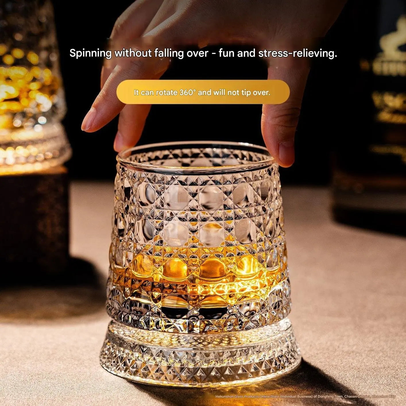 Spinning Whiskey Glass (Anti-stress Girevole)