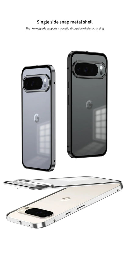 Cover con Telaio in Alluminio (Google Pixel 9/10 Pro/XL/9A/8/8A/7/7A)
