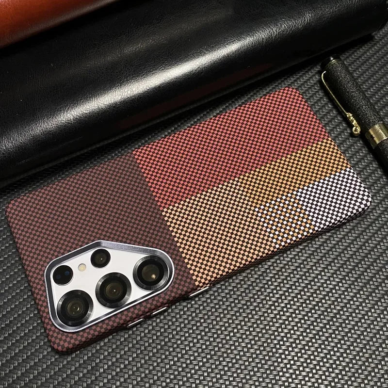 Cover Mag Carbon Alloy (MagSafe + Alloy Lens) (Samsung Galaxy S26Ultra/S26/S25/S24/S23/Ultra/Plus)