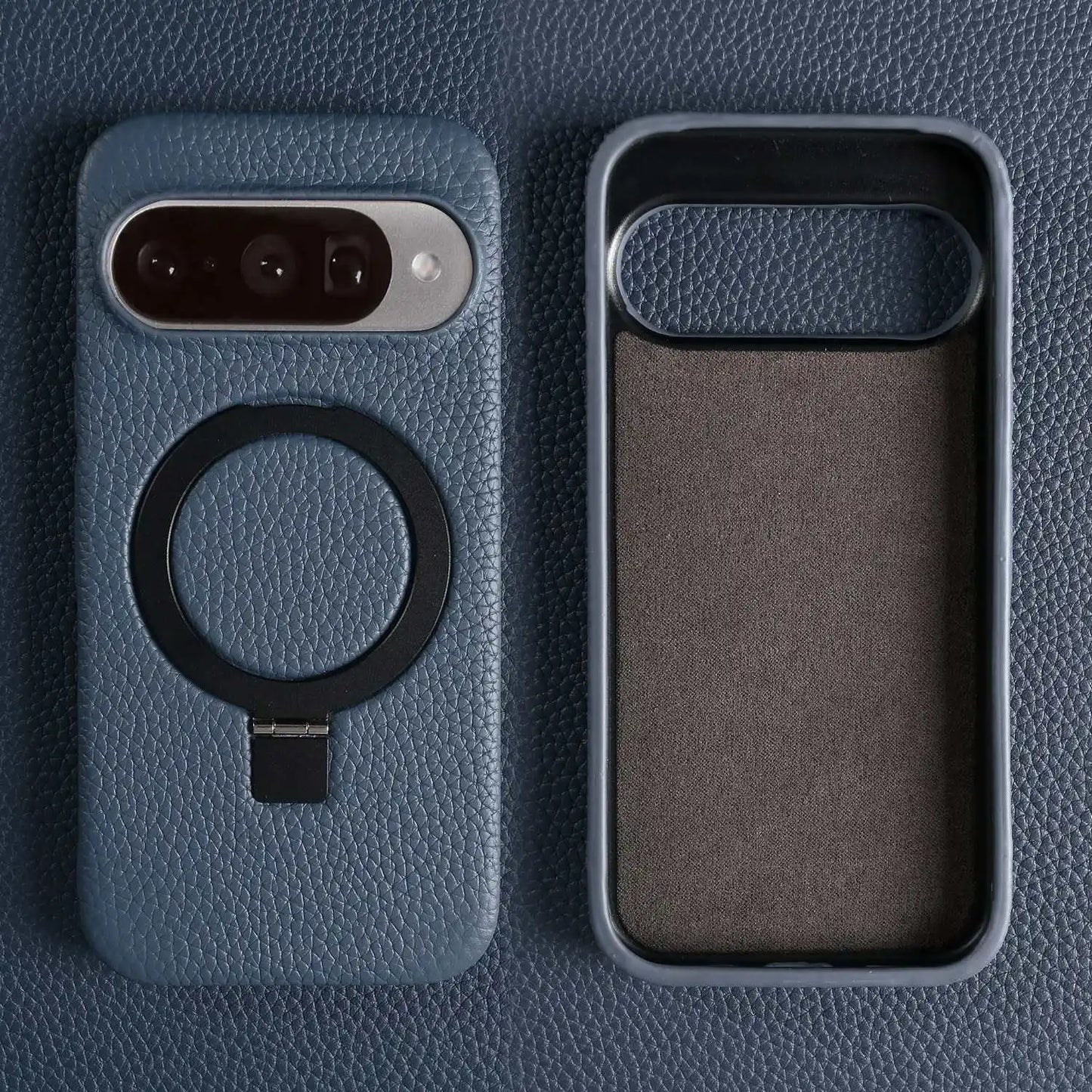 Cover Vera Pelle con Anello (Google Pixel 10 Pro/9Pro/8A/7Pro/6pro/5A)