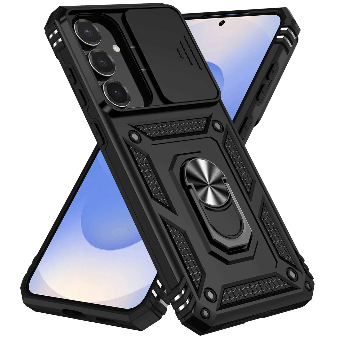 Cover Titan Ring Armor (Ring Holder & Lens Protect) (Samsung Galaxy S25FE/S25Edge/A17/A07/A56/A26/A36/A16/A06/S25FE)