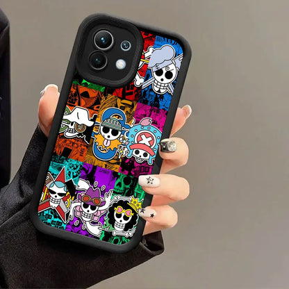 Cover Anime Edition (Luffy & Zoro) Silicone Xiaomi 15T/14T/13T/Pro 15 Ultra/17Pro/Max/PocoF7/F5/M6/M7/X7/X6/M6/M7 Pro)