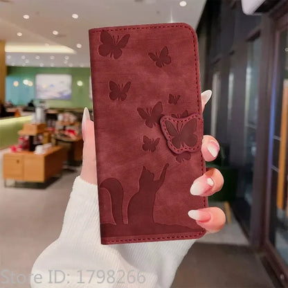 Cover Portafoglio Butterfly/Cat (Google 10/9A/8A/7A/6A/6/7/8/9/10 Pro XL)