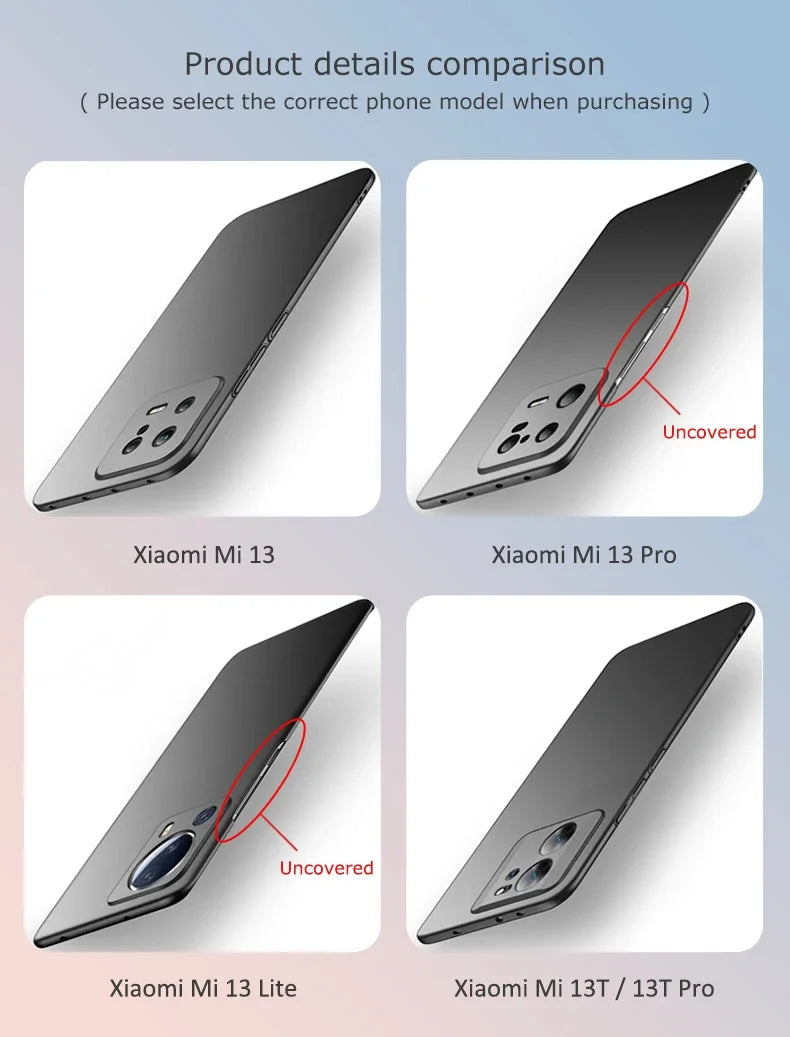 Frosted Hard PC Case - Mi 13 Lite/Pro/T Pro