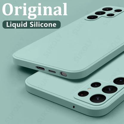 YISHANGOU - Cover Cloud Liquid Shell (Samsung Galaxy S22/S24/Ultra/S23/S20/S21FE/S25 Edge/A17/A52/A55/A53/A54/A56/S26/A37/A57)