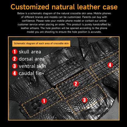 Cover Genuine Crocodile per Samsung Galaxy S26, S25, S24, S22, S21, S23, Ultra, Plus, S25Ultra, S24Ultra, A55