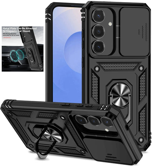 Cover Titan Ring Armor (Ring Holder & Lens Protect) (Samsung Galaxy S25FE/S25Edge/A17/A07/A56/A26/A36/A16/A06/S25FE)