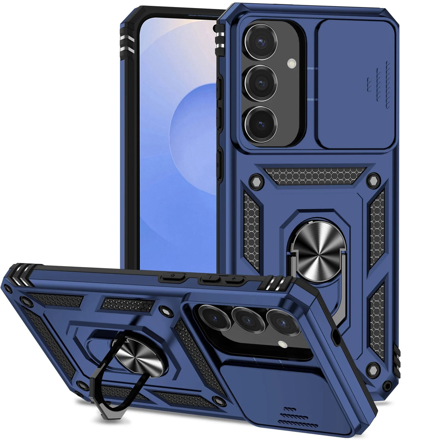 Cover Titan Ring Armor (Ring Holder & Lens Protect) (Samsung Galaxy S25FE/S25Edge/A17/A07/A56/A26/A36/A16/A06/S25FE)