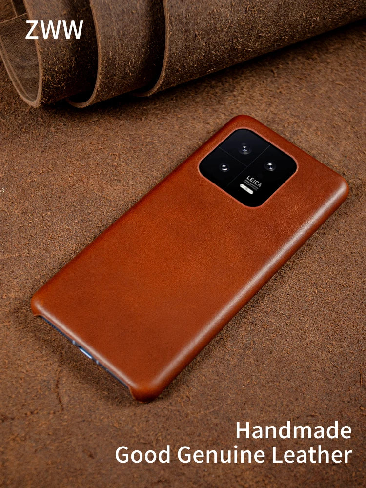 Cover Genuine Bovine Leather (Xiaomi 11/12/13/14/15/T/T Pro/Ultra/Pro Max/X6 Pro/X7 Pro)