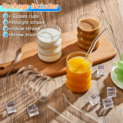 Can-Glass Cocktail Set (4 pezzi + Cannucce)