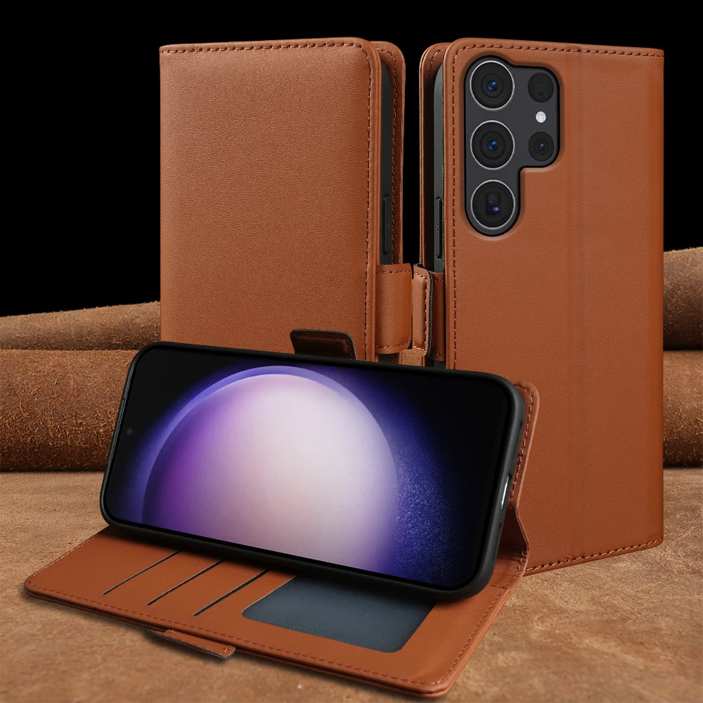 Cover Velvet Wallet Case (Samsun Galaxy S26/Ultra/S25/FE/S24/Plus/S23/S22/S21/S20/Note/20/Ultra)