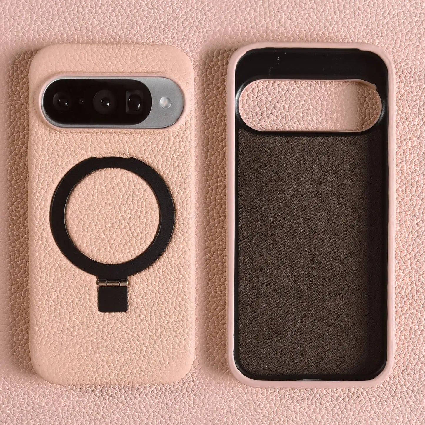 Cover Vera Pelle con Anello (Google Pixel 10 Pro/9Pro/8A/7Pro/6pro/5A)
