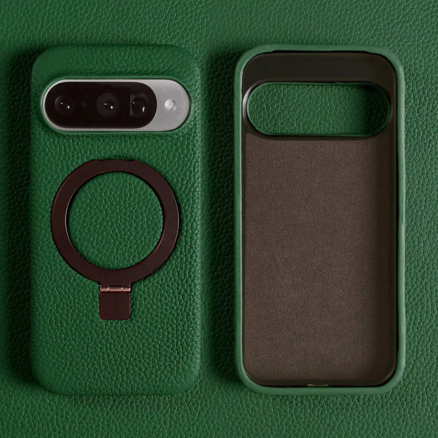Cover Vera Pelle con Anello (Google Pixel 10 Pro/9Pro/8A/7Pro/6pro/5A)
