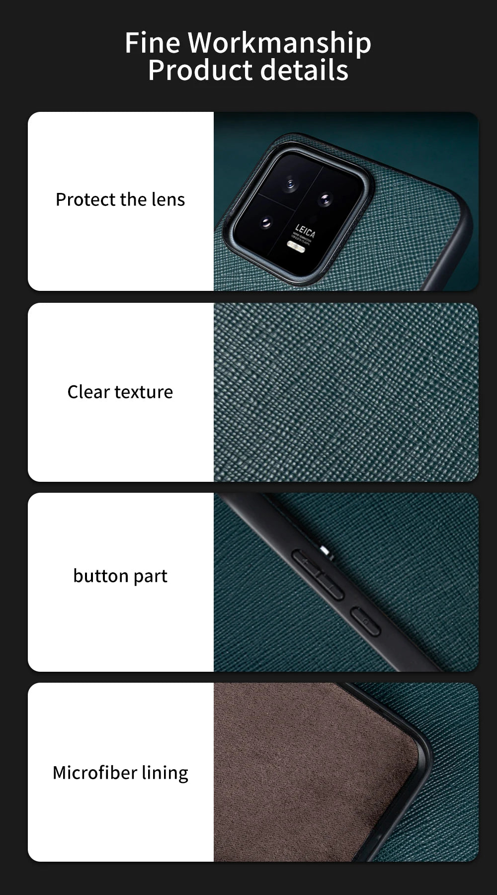 Cover Handmade Waxed Leather (Xiaomi 11/12/13/14/15/17/T/Pro/Lite/Ultra/T Pro)
