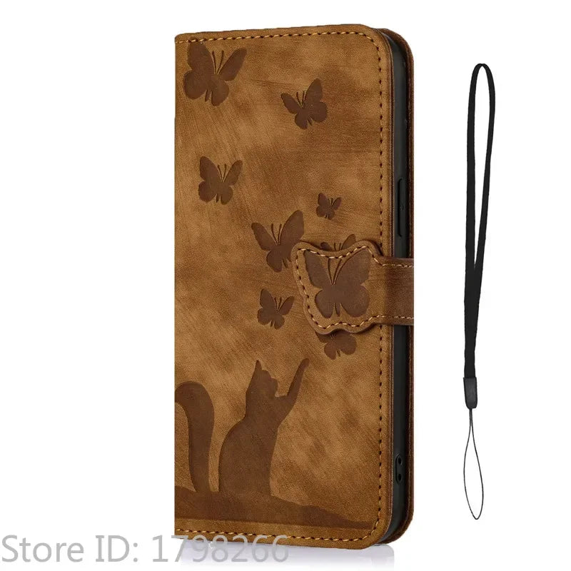 Cover Portafoglio Butterfly/Cat (Google 10/9A/8A/7A/6A/6/7/8/9/10 Pro XL)