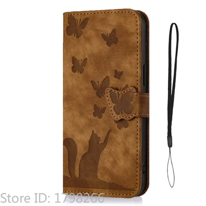 Cover Portafoglio Butterfly/Cat (Google 10/9A/8A/7A/6A/6/7/8/9/10 Pro XL)