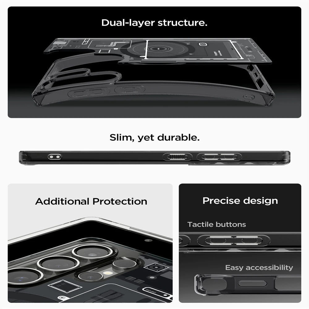 Cover Tech Skeleton For Samsung Galaxy S25 Ultra S26 S24 S23 Plus/Ultra