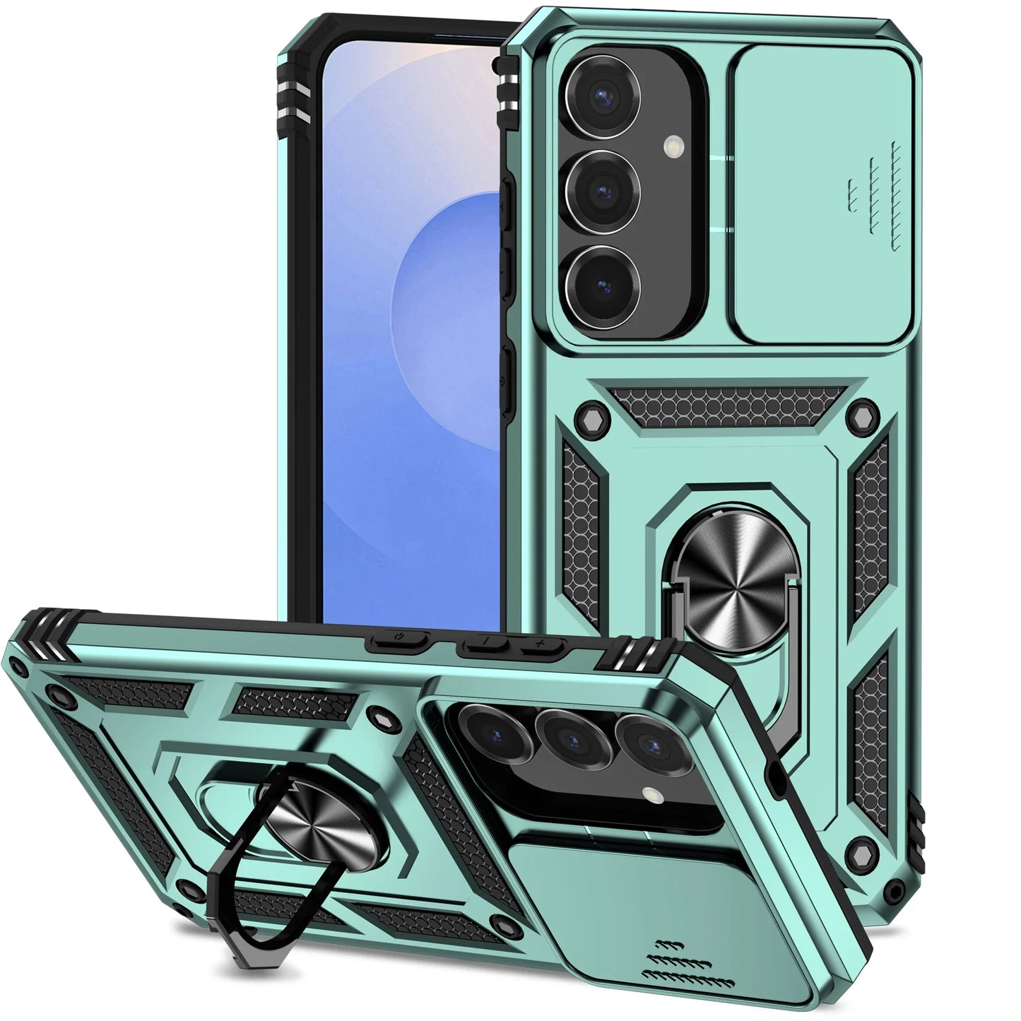 Cover Titan Ring Armor (Ring Holder & Lens Protect) (Samsung Galaxy S25FE/S25Edge/A17/A07/A56/A26/A36/A16/A06/S25FE)