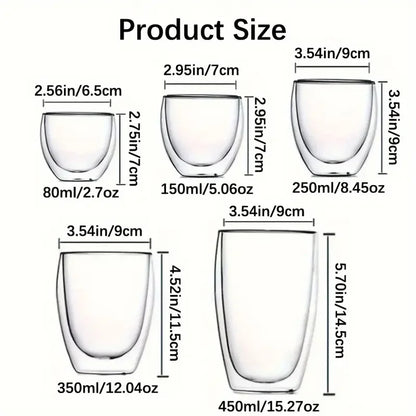 AeroGlass™ - Bicchiere e Tazza Termica a Doppia Parete 80/150/250/350/450ml