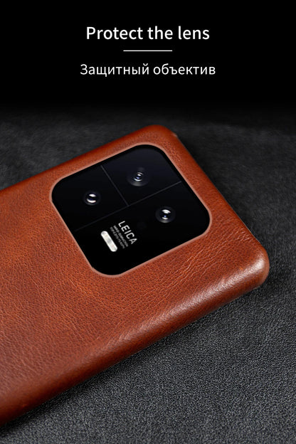 Cover Genuine Bovine Leather (Xiaomi 11/12/13/14/15/T/T Pro/Ultra/Pro Max/X6 Pro/X7 Pro)