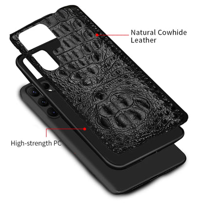 Cover Genuine Crocodile per Samsung Galaxy S26, S25, S24, S22, S21, S23, Ultra, Plus, S25Ultra, S24Ultra, A55