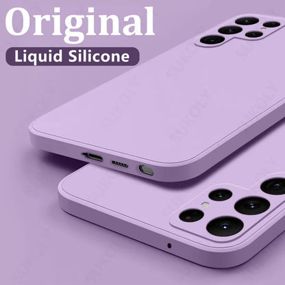 YISHANGOU - Cover Cloud Liquid Shell (Samsung Galaxy S22/S24/Ultra/S23/S20/S21FE/S25 Edge/A17/A52/A55/A53/A54/A56/S26/A37/A57)