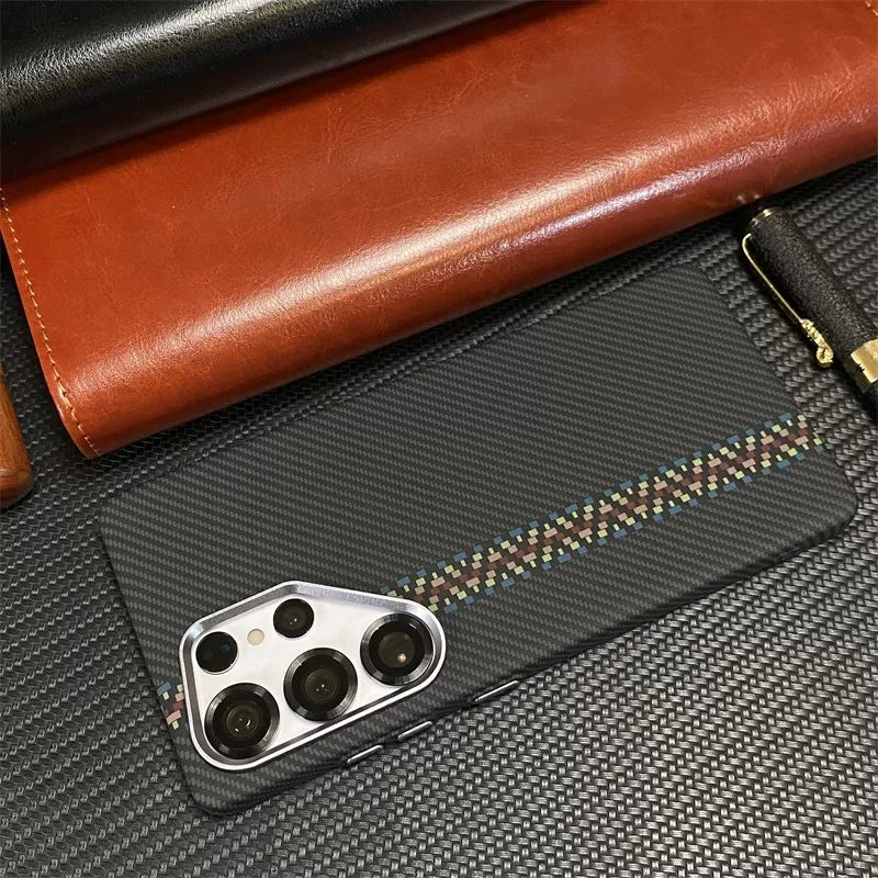 Cover Mag Carbon Alloy (MagSafe + Alloy Lens) (Samsung Galaxy S26Ultra/S26/S25/S24/S23/Ultra/Plus)