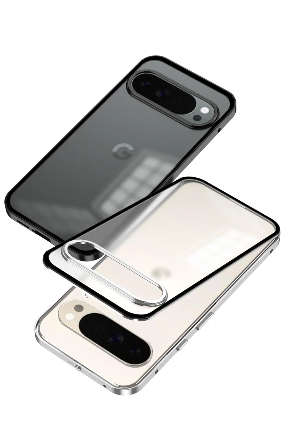Cover con Telaio in Alluminio (Google Pixel 9/10 Pro/XL/9A/8/8A/7/7A)