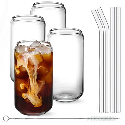 Ribbed Coffee & Juice Set (4 pezzi + Cannucce)