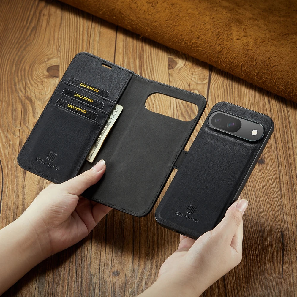 Cover Portafoglio in Pelle Retrò (Google Pixel  6/7/8 PRO/5/6/7/8A)