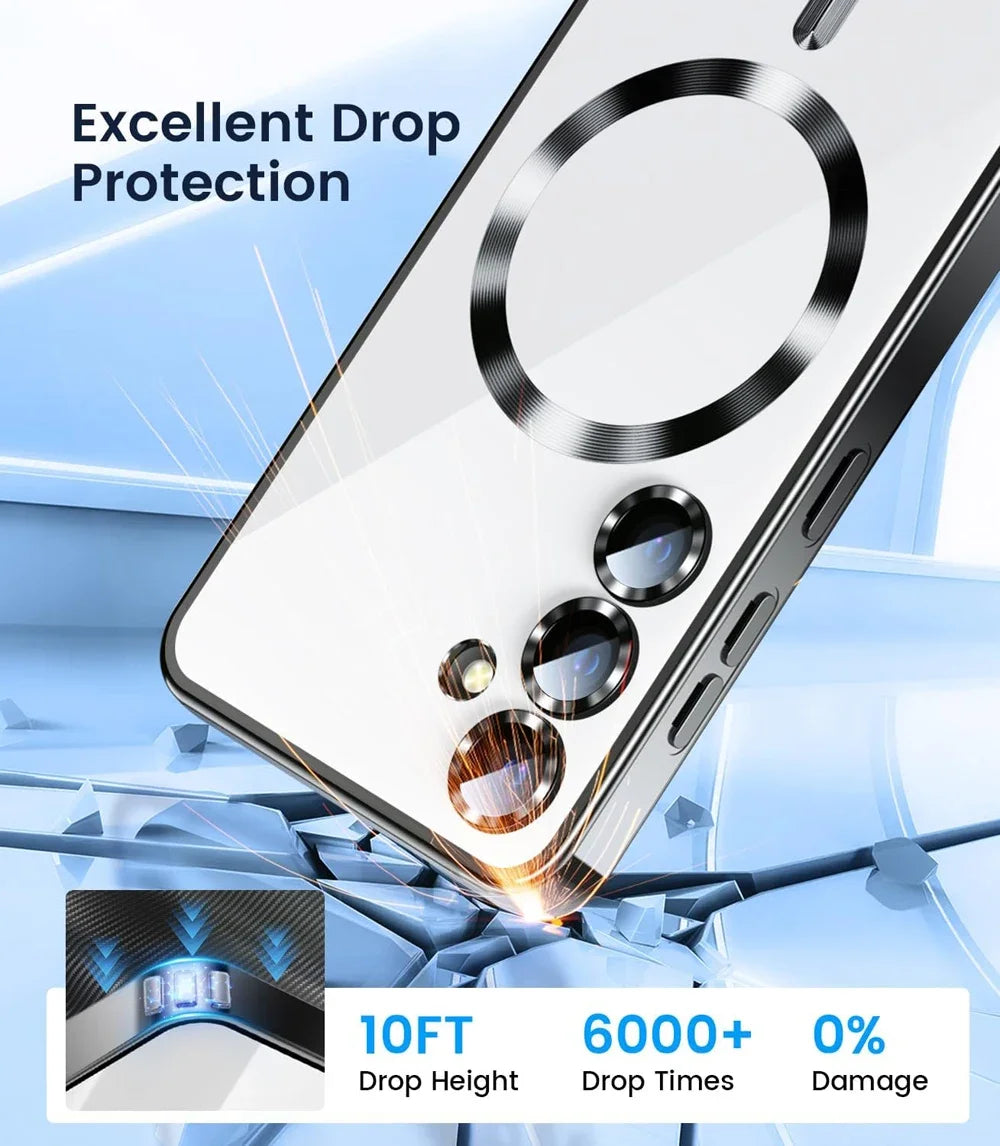 Cover Magsafe Magnetic Mirror Glow (Samsung Galaxy S26/S25/FE/S24/S23/Ultra/A56/A36/A26/A55/A54/A17/A07/A16/A35/A15/A14/A05)